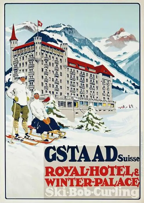 Framed Print : Vintage travel poster - 1913 - Anonymous artist - GSTAAD, ROYAL-HOTEL & WINTER-PALACE Framed Print : Vintage travel poster - 1913 - Anonymous artist - GSTAAD, ROYAL-HOTEL & WINTER-PALACE