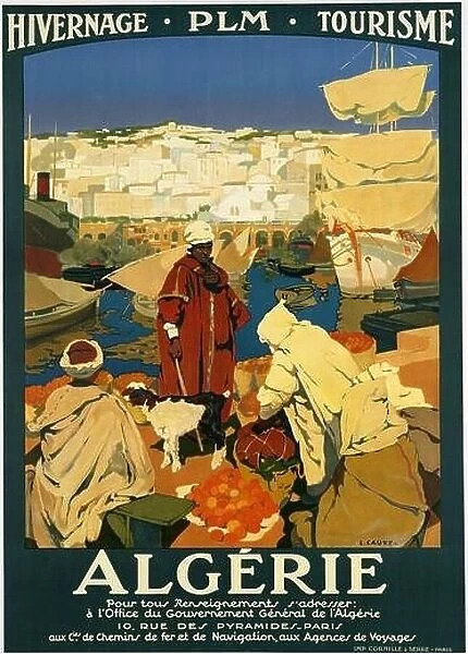 A vintage travel poster for Algeria