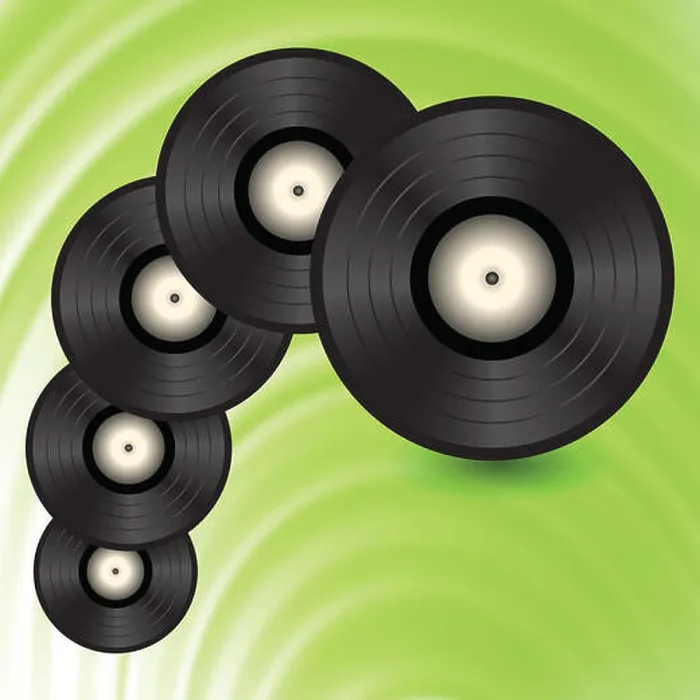 Framed Print : vinyl records set Framed Print : vinyl records set