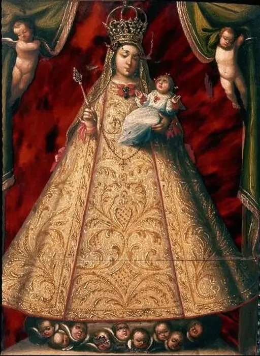 Framed Print : VIRGEN CON NIÑO-PINTURA COLONIAL SIGLO XVII Framed Print : VIRGEN CON NIÑO-PINTURA COLONIAL SIGLO XVII