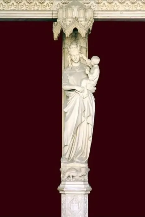 Framed Print : Virgin and Child in the Sainte Chapelle, Paris