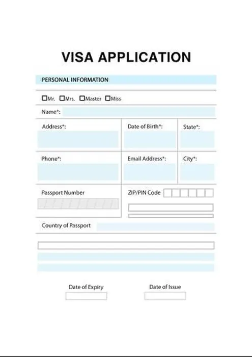 Framed Print : Empty visa application form for immigration, illustration Framed Print : Empty visa application form for immigration, illustration