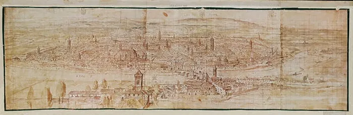 Framed Print : VISTA DE ZARAGOZA - 1563. Author: WYNGAERDE ANTON VAN DEN. Location: AYUNTAMIENTO. SPAIN Framed Print : VISTA DE ZARAGOZA - 1563. Author: WYNGAERDE ANTON VAN DEN. Location: AYUNTAMIENTO. SPAIN