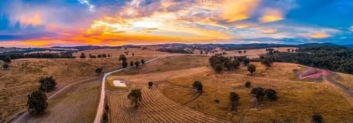 Framed Print : Vivid sunset in Australia aerial panorama Framed Print : Vivid sunset in Australia aerial panorama