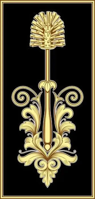 Framed Print : Vladimir Putin's golden toilet brush in the Empire style Framed Print : Vladimir Putin's golden toilet brush in the Empire style