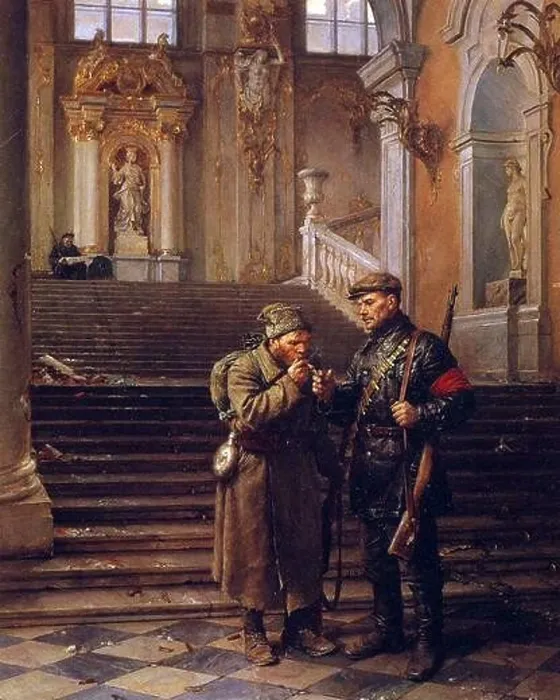 Framed Print : Vladimir Serov (Soviet Russian artist) The Winter Palace is Captured, 1950scene from the russian revolution Framed Print : Vladimir Serov (Soviet Russian artist) The Winter Palace is Captured, 1950scene from the russian revolution