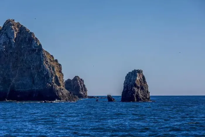 Framed Print : Volcanic rock formations in the Channel Islands National Park, California Framed Print : Volcanic rock formations in the Channel Islands National Park, California