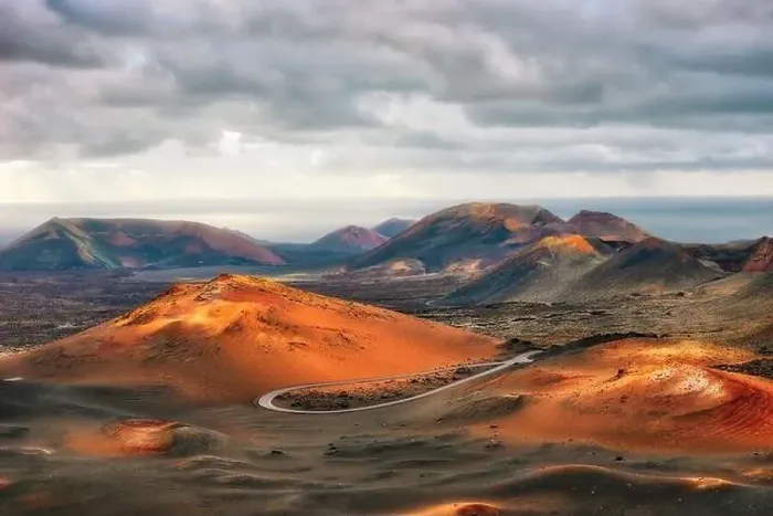 Framed Print : Volcanos in Timanfaya National Park on Lanzarote, Spain, post processed in HDR Framed Print : Volcanos in Timanfaya National Park on Lanzarote, Spain, post processed in HDR