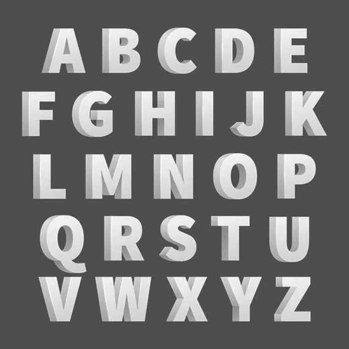 Framed Print : Volume 3D vector alphabet letters. Type alphabet design volume, typography letter alphabet illustration Framed Print : Volume 3D vector alphabet letters. Type alphabet design volume, typography letter alphabet illustration