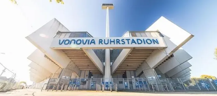 Framed Print : Vonovia Ruhrstadion. Home stadium for VFL Bochum. Germany - October 2021 Framed Print : Vonovia Ruhrstadion. Home stadium for VFL Bochum. Germany - October 2021
