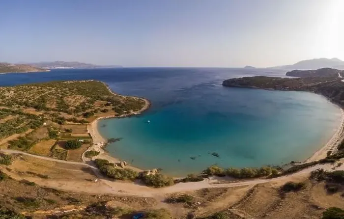Framed Print : Voulisma beach Crete Greece, drone pic of Voulisma beach with blue ocean and blue sky Framed Print : Voulisma beach Crete Greece, drone pic of Voulisma beach with blue ocean and blue sky