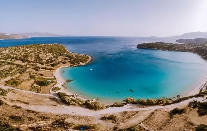 Framed Print : Voulisma beach Crete Greece, drone pic of Voulisma beach with blue ocean and blue sky Framed Print : Voulisma beach Crete Greece, drone pic of Voulisma beach with blue ocean and blue sky
