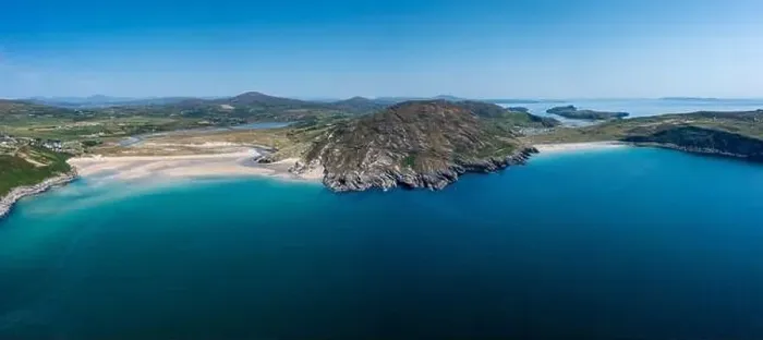 Framed Print : Vpanorama aerial view of Barley Cove Beach on the Mizen Peninsula of West Cork in Ireland Framed Print : Vpanorama aerial view of Barley Cove Beach on the Mizen Peninsula of West Cork in Ireland