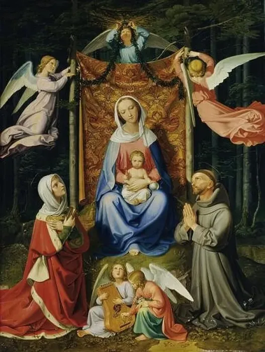 Framed Print : Waldesruhe (Madonna with child, St) Framed Print : Waldesruhe (Madonna with child, St)