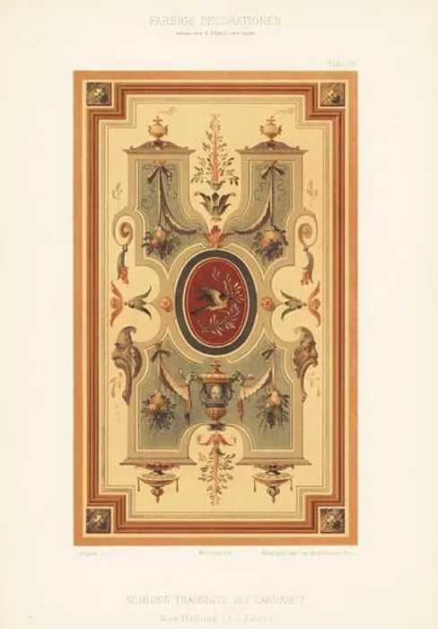 Framed Print : Wall panel in Trausnitz Castle Framed Print : Wall panel in Trausnitz Castle