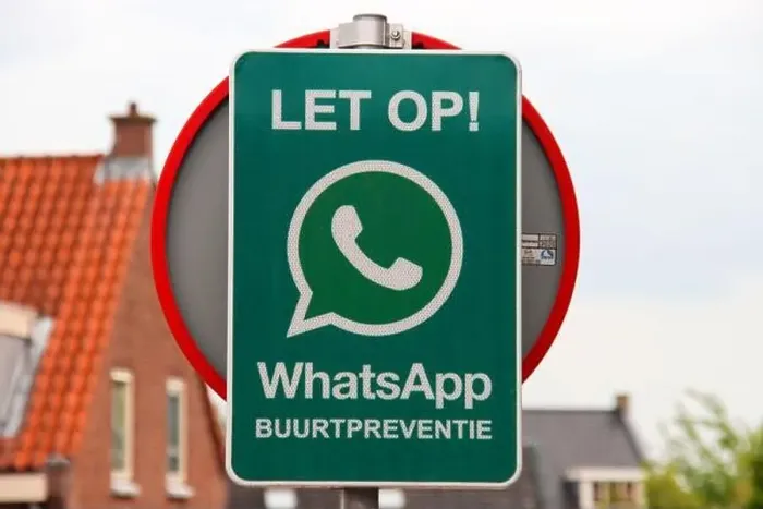 Framed Print : Warning sign that neighberhood alert system via Whatsapp is active in the Netherlands Framed Print : Warning sign that neighberhood alert system via Whatsapp is active in the Netherlands