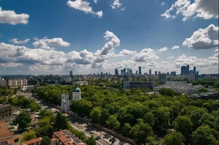 Framed Print : Warsaw, drone, bird view, aerial Framed Print : Warsaw, drone, bird view, aerial