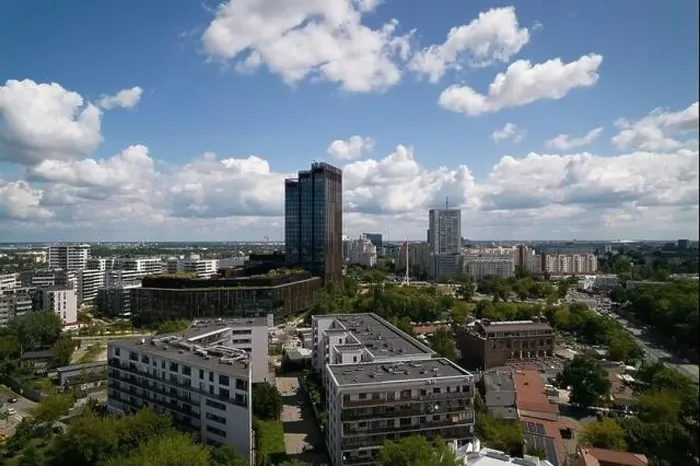 Framed Print : Warsaw, drone, bird view, aerial Framed Print : Warsaw, drone, bird view, aerial