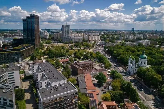 Framed Print : Warsaw, drone, bird view, aerial Framed Print : Warsaw, drone, bird view, aerial