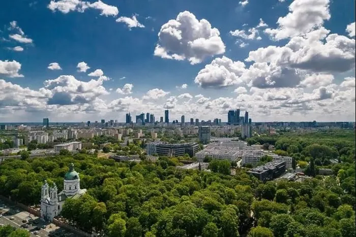 Framed Print : Warsaw, drone, bird view, aerial Framed Print : Warsaw, drone, bird view, aerial
