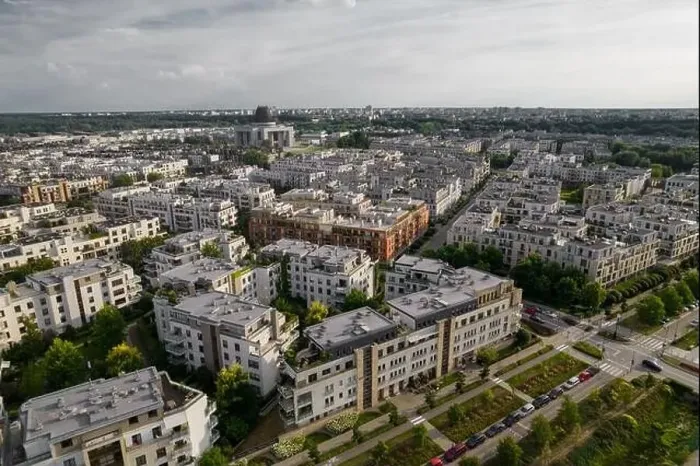 Framed Print : Warsaw, drone, bird view, aerial Framed Print : Warsaw, drone, bird view, aerial