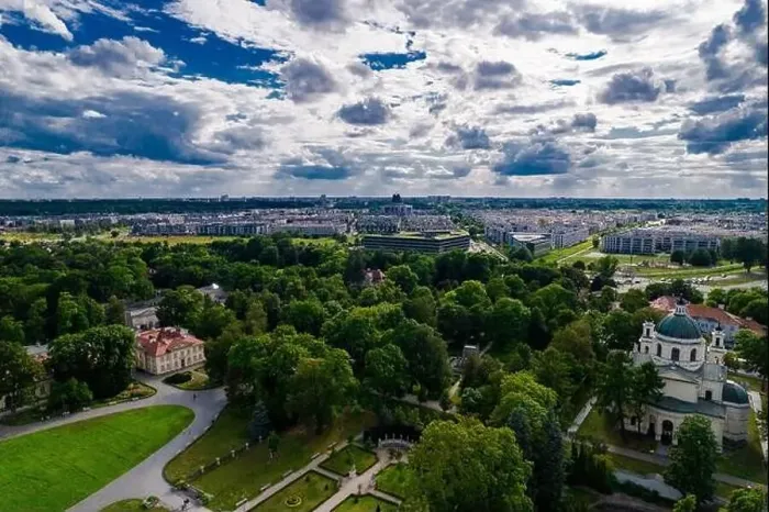 Framed Print : Warsaw, drone, bird view, aerial Framed Print : Warsaw, drone, bird view, aerial