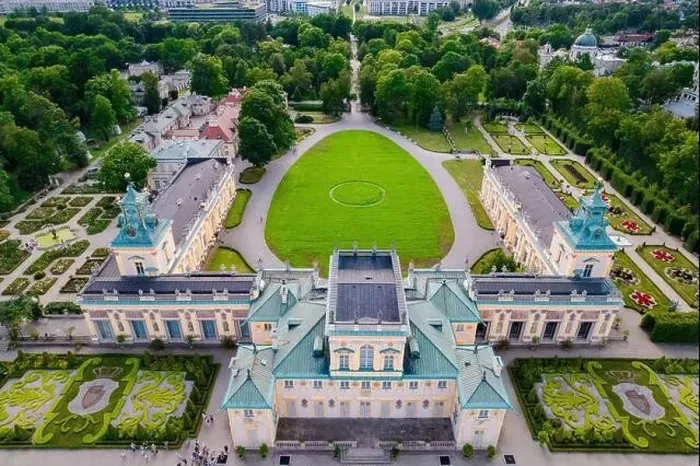 Framed Print : Warsaw, drone, bird view, aerial