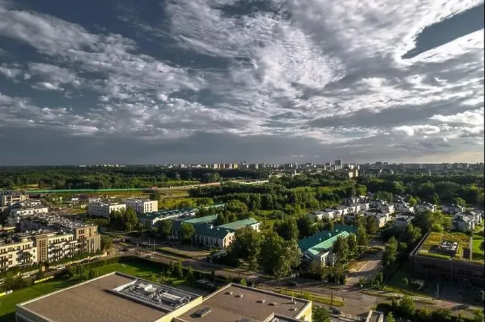 Framed Print : Warsaw, drone, bird view, aerial Framed Print : Warsaw, drone, bird view, aerial