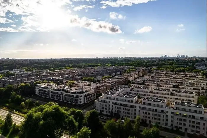 Framed Print : Warsaw, drone, bird view, aerial Framed Print : Warsaw, drone, bird view, aerial