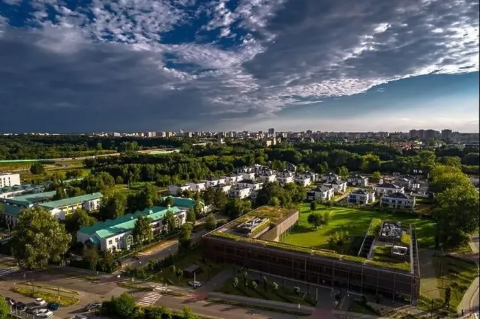 Framed Print : Warsaw, drone, bird view, aerial Framed Print : Warsaw, drone, bird view, aerial