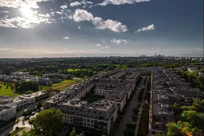 Framed Print : Warsaw, drone, bird view, aerial Framed Print : Warsaw, drone, bird view, aerial