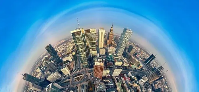 Framed Print : WARSAW, POLAND - OCTOBER 19, 2019: Beautiful panoramic aerial drone view to panorama cityscape of Warsaw modern City Framed Print : WARSAW, POLAND - OCTOBER 19, 2019: Beautiful panoramic aerial drone view to panorama cityscape of Warsaw modern City