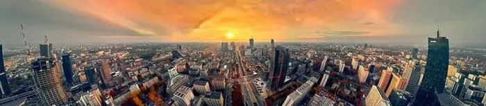 Framed Print : WARSAW, POLAND - OCTOBER 19, 2019: Beautiful panoramic aerial drone view to panorama cityscape of Warsaw modern City Framed Print : WARSAW, POLAND - OCTOBER 19, 2019: Beautiful panoramic aerial drone view to panorama cityscape of Warsaw modern City