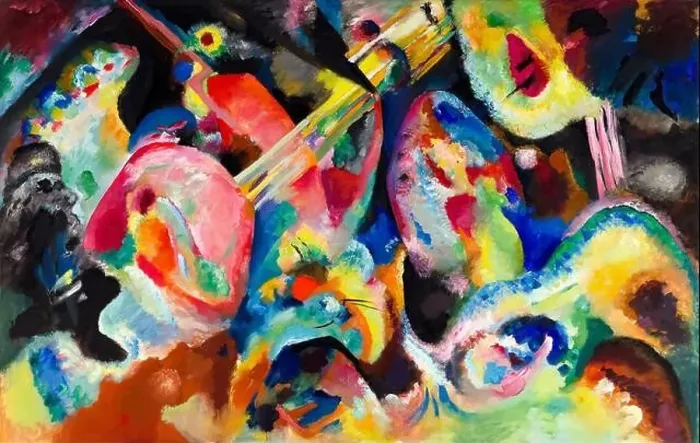 Framed Print : Wassily Kandinsky painting, Improvisation Flood, abstract painting in oil on canvas, 1913-1914 Framed Print : Wassily Kandinsky painting, Improvisation Flood, abstract painting in oil on canvas, 1913-1914