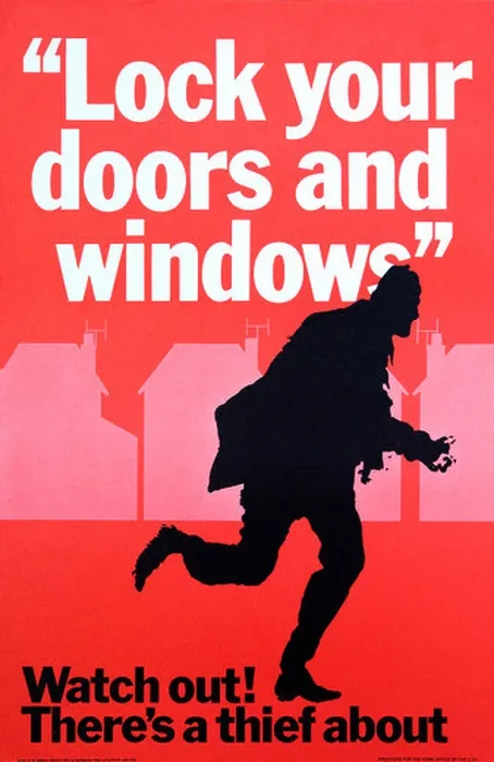 Framed Print : Watch Out there's a Thief About Original Crime Prevention Poster 1968 Central Office of Information 1960s FOR EDITORIAL Framed Print : Watch Out there's a Thief About Original Crime Prevention Poster 1968 Central Office of Information 1960s FOR EDITORIAL