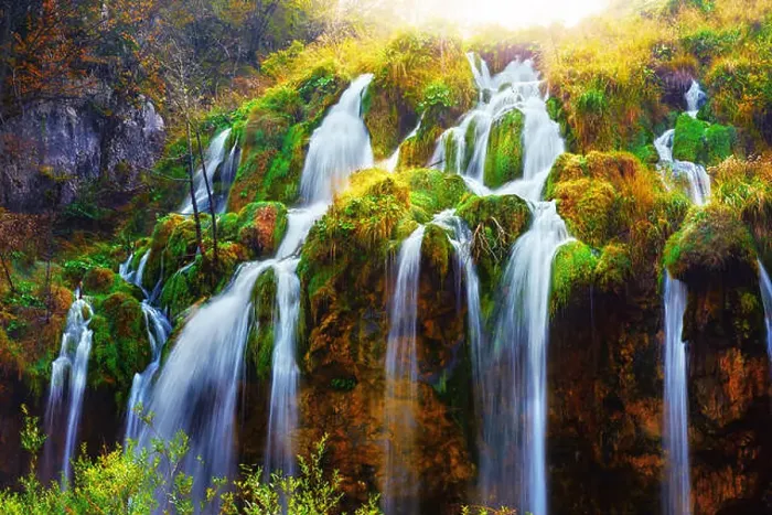 Framed Print : Water flows of amazing waterfall in Plitvice lakes. Plitvice National Park, Croatia. Landscape photography Framed Print : Water flows of amazing waterfall in Plitvice lakes. Plitvice National Park, Croatia. Landscape photography
