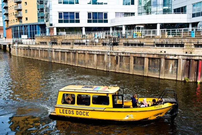 Framed Print : Water Taxi, Leeds Dock, Leeds, England Framed Print : Water Taxi, Leeds Dock, Leeds, England