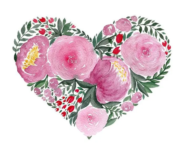 Framed Print : watercolor love heart, mother's day or valentines day symbol Framed Print : watercolor love heart, mother's day or valentines day symbol