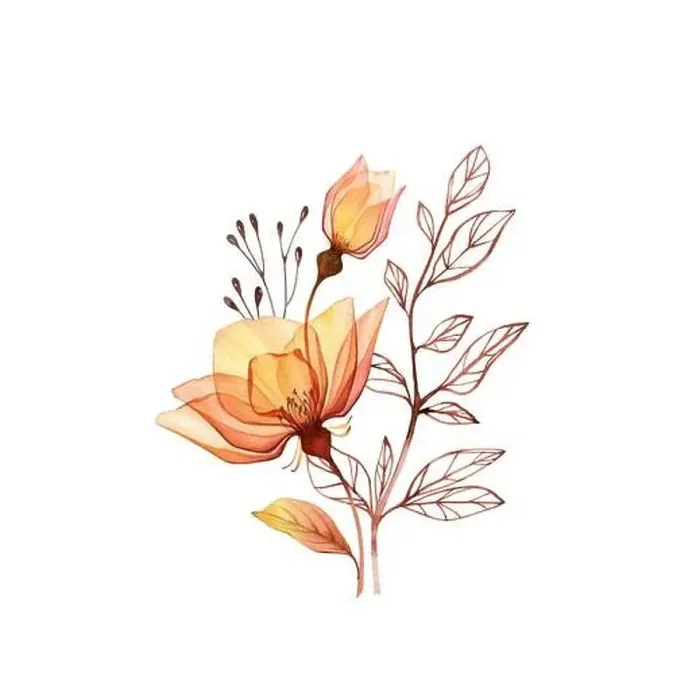 Framed Print : Watercolor Rose bouquet. Transparent orange flowers with branch and leaves isolated on white Framed Print : Watercolor Rose bouquet. Transparent orange flowers with branch and leaves isolated on white