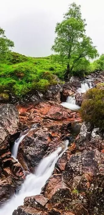 Framed Print : Waterfall under Buachaille Etive Mòr, River Coupall, Glen Etive and River Etive, Highlands, Scotland, UK Framed Print : Waterfall under Buachaille Etive Mòr, River Coupall, Glen Etive and River Etive, Highlands, Scotland, UK