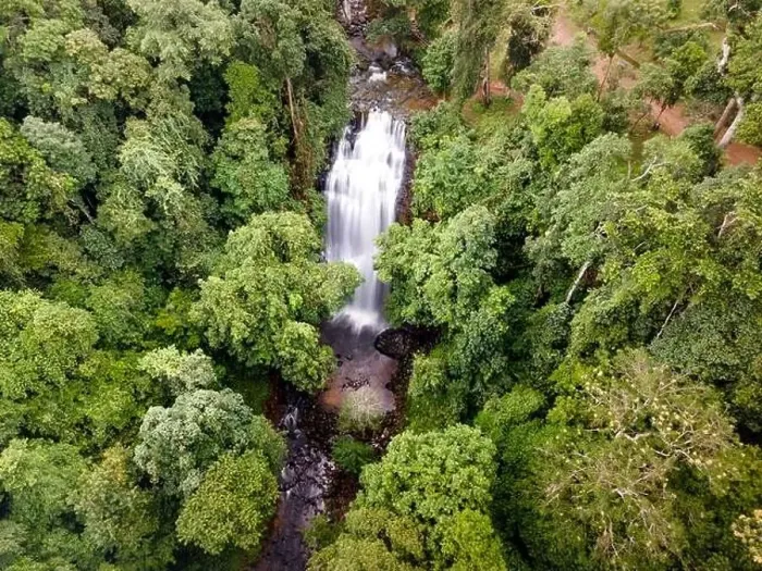 Framed Print : Waterfalls in the rainforest in Buon Ma Thuot, Dak Lak province, Viet Nam viewed from above Framed Print : Waterfalls in the rainforest in Buon Ma Thuot, Dak Lak province, Viet Nam viewed from above