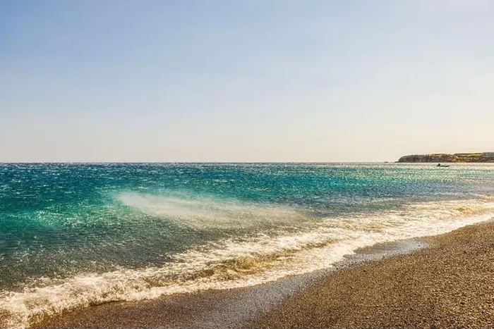 Framed Print : Waves of Mediterranean Sea being pushed away from the shore by strong winds coming down from mountains under clear sky Framed Print : Waves of Mediterranean Sea being pushed away from the shore by strong winds coming down from mountains under clear sky