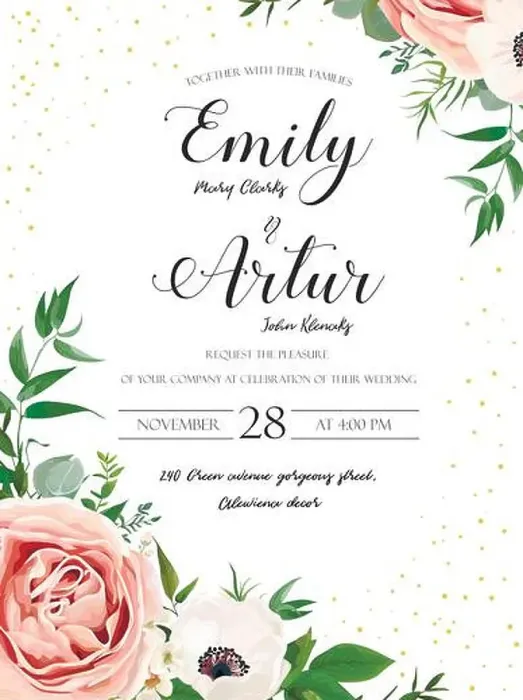 Framed Print : Wedding floral invite invitation card design: Rose pink lavender flower Framed Print : Wedding floral invite invitation card design: Rose pink lavender flower
