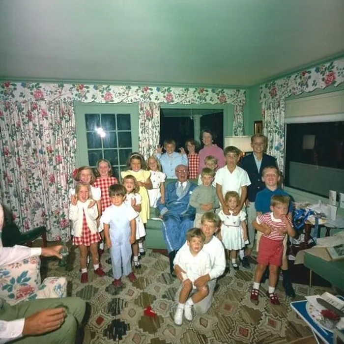 Framed Print : Weekend at Hyannis Port: Birthday party at Hyannis Port for Joseph P. Kennedy, Sr. (JPK), 7:17PM. Joseph P