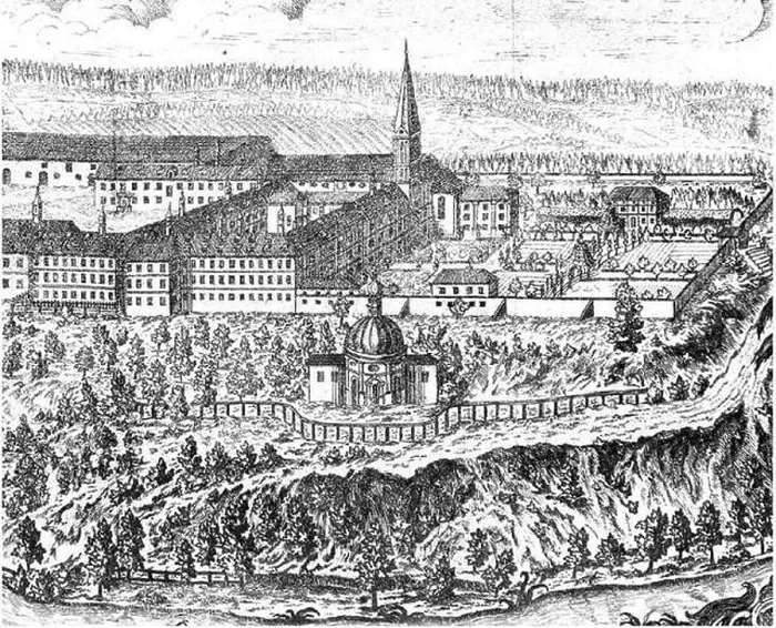 Framed Print : Weihenstephan und Korbinanskapelle (1767) Framed Print : Weihenstephan und Korbinanskapelle (1767)