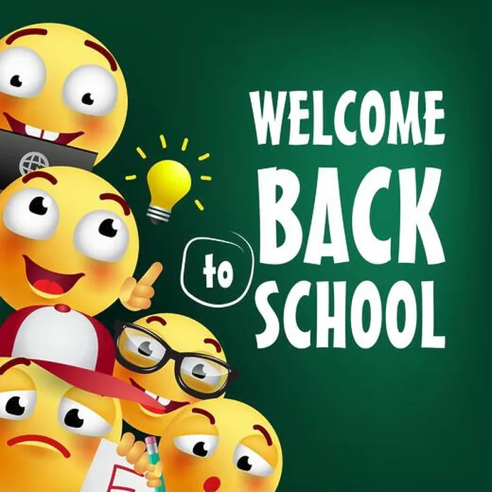 Framed Print : Welcome back to school lettering with smileys Framed Print : Welcome back to school lettering with smileys