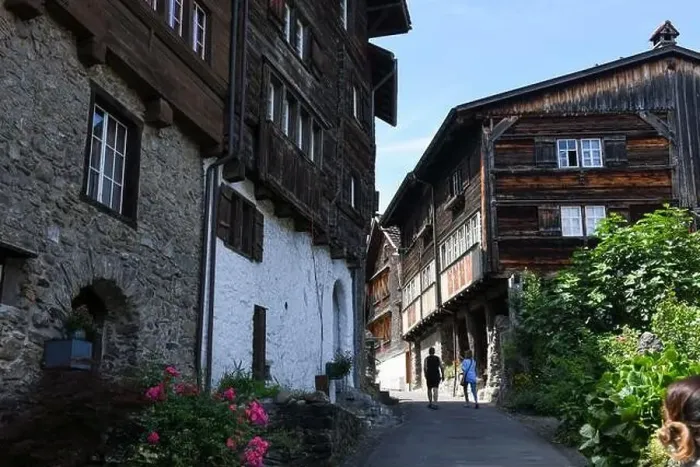 Framed Print : Werdenberg, Switzerland - 14 July 2024: view at the village of Werdenberg on Switzerland
