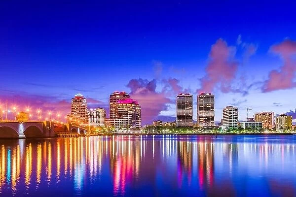 West Palm Beach, Florida, USA downtown cityscape