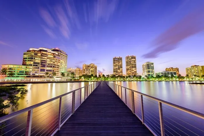 Framed Print : West Palm Beach, Florida, USA downtown skyline on the intracoastal waterway Framed Print : West Palm Beach, Florida, USA downtown skyline on the intracoastal waterway