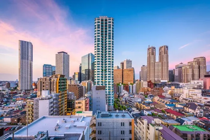 Framed Print : West Shinjuku, Tokyo, Japan financial district cityscape over residential apartments Framed Print : West Shinjuku, Tokyo, Japan financial district cityscape over residential apartments